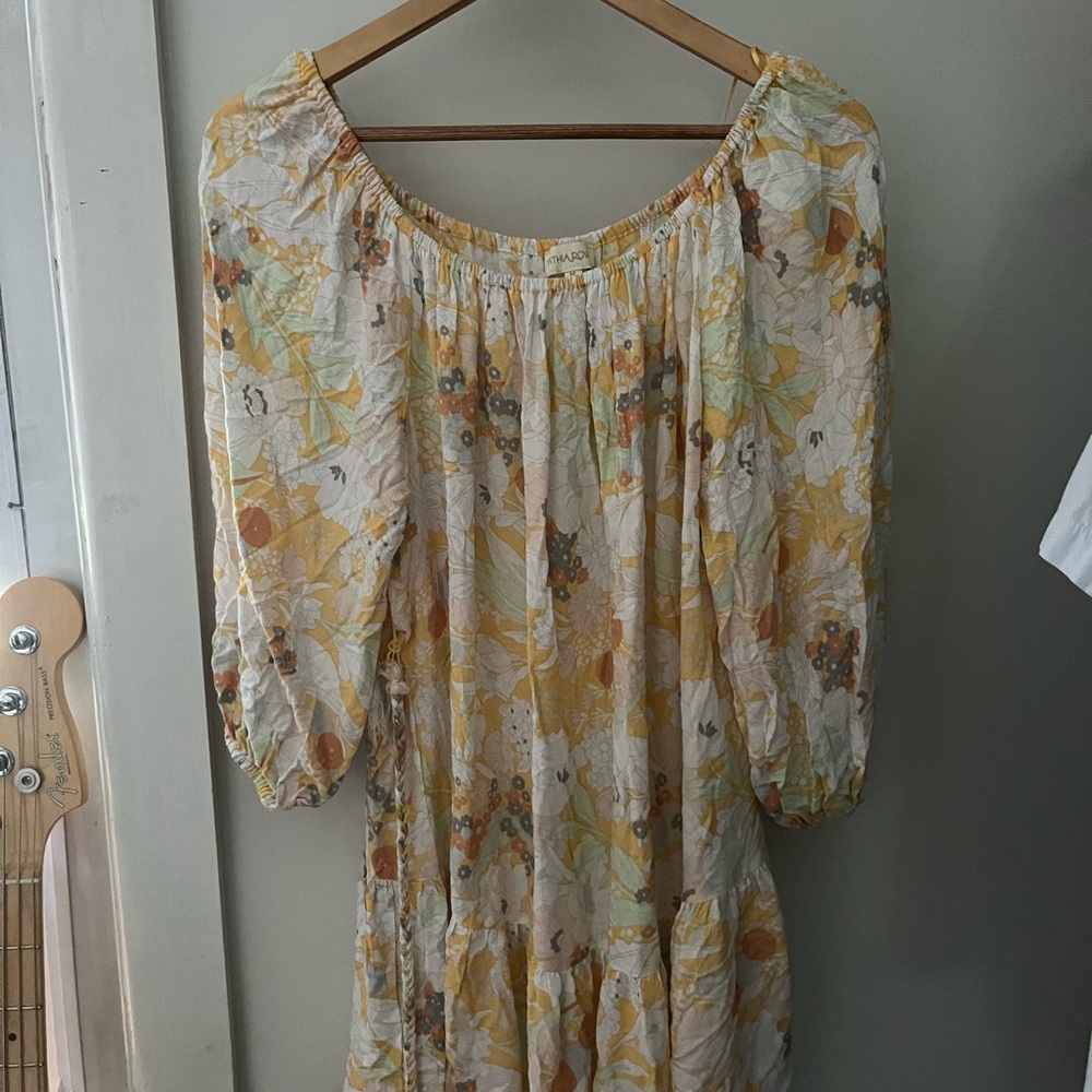 Cynthia Rowley Yellow Sundress with Bishop Sleeves
